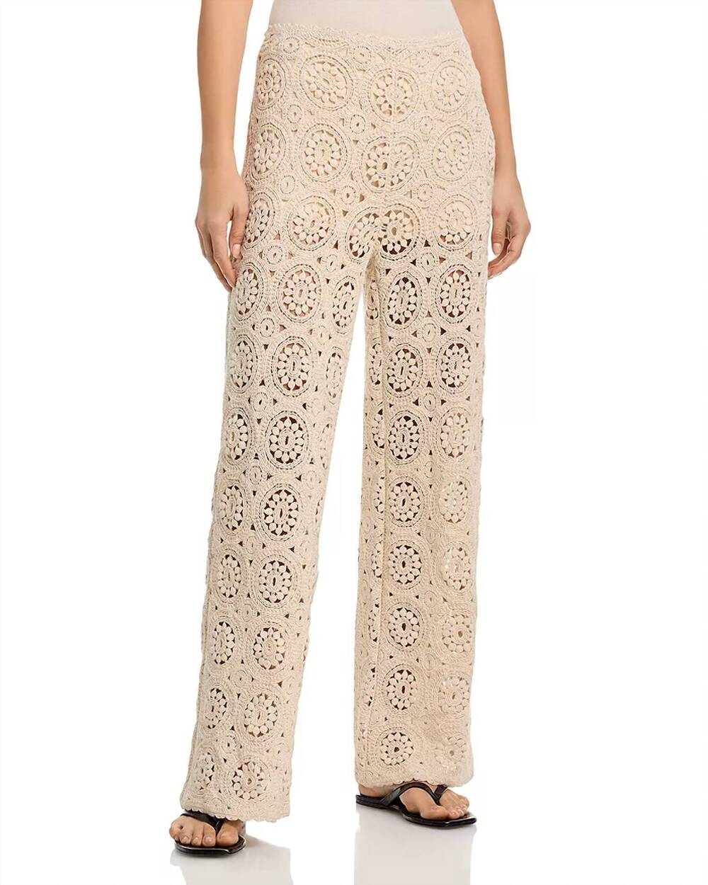 NEW FRAME the crochet pants in cream